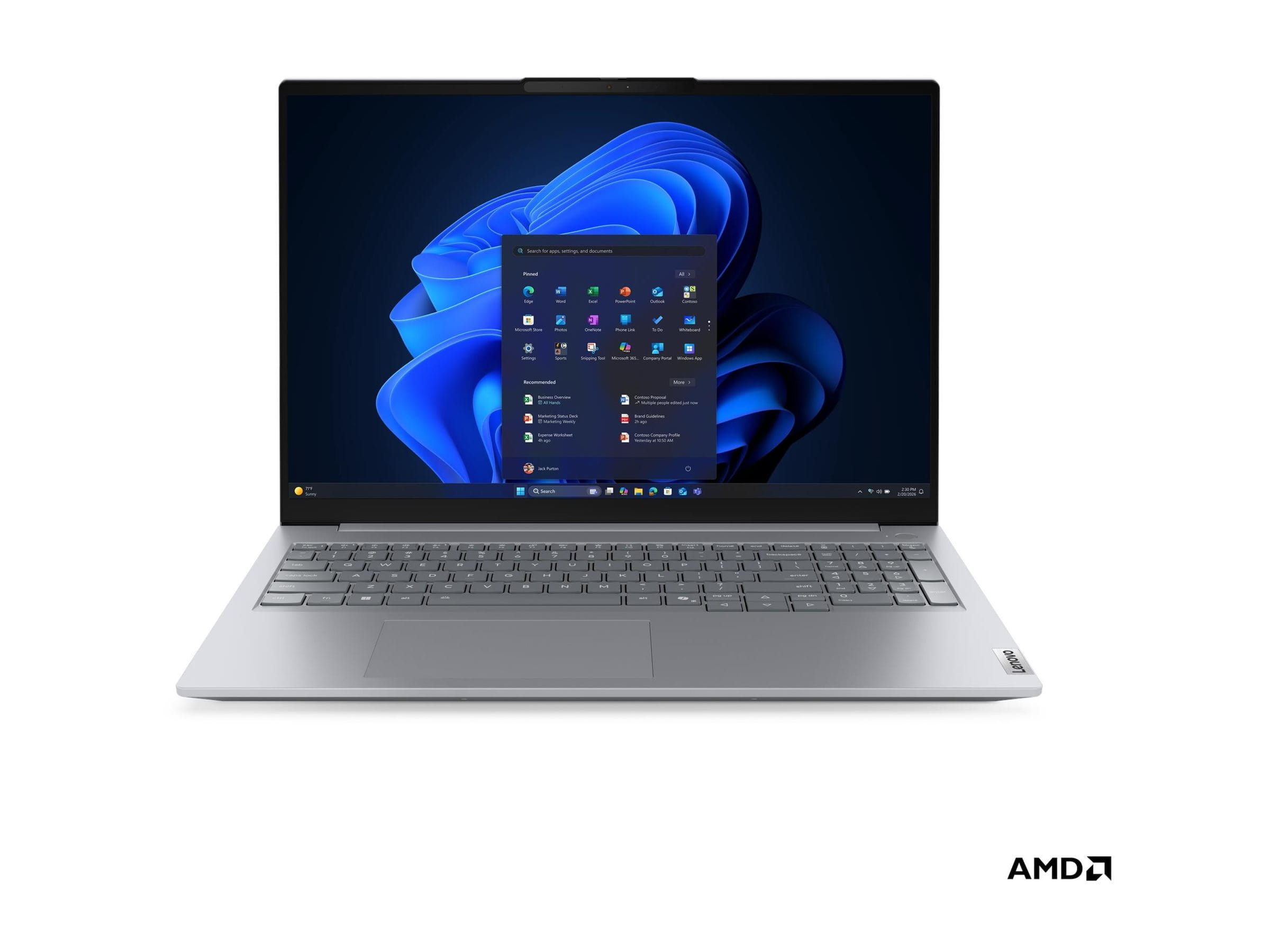 Lenovo ThinkBook 16 G9 AHP 21UT - AMD Ryzen 7 250 / 3.3 GHz - Win 11 Pro - Radeon 780M - 32 GB RAM - 512 GB SSD NVMe - 40.6 cm (16")