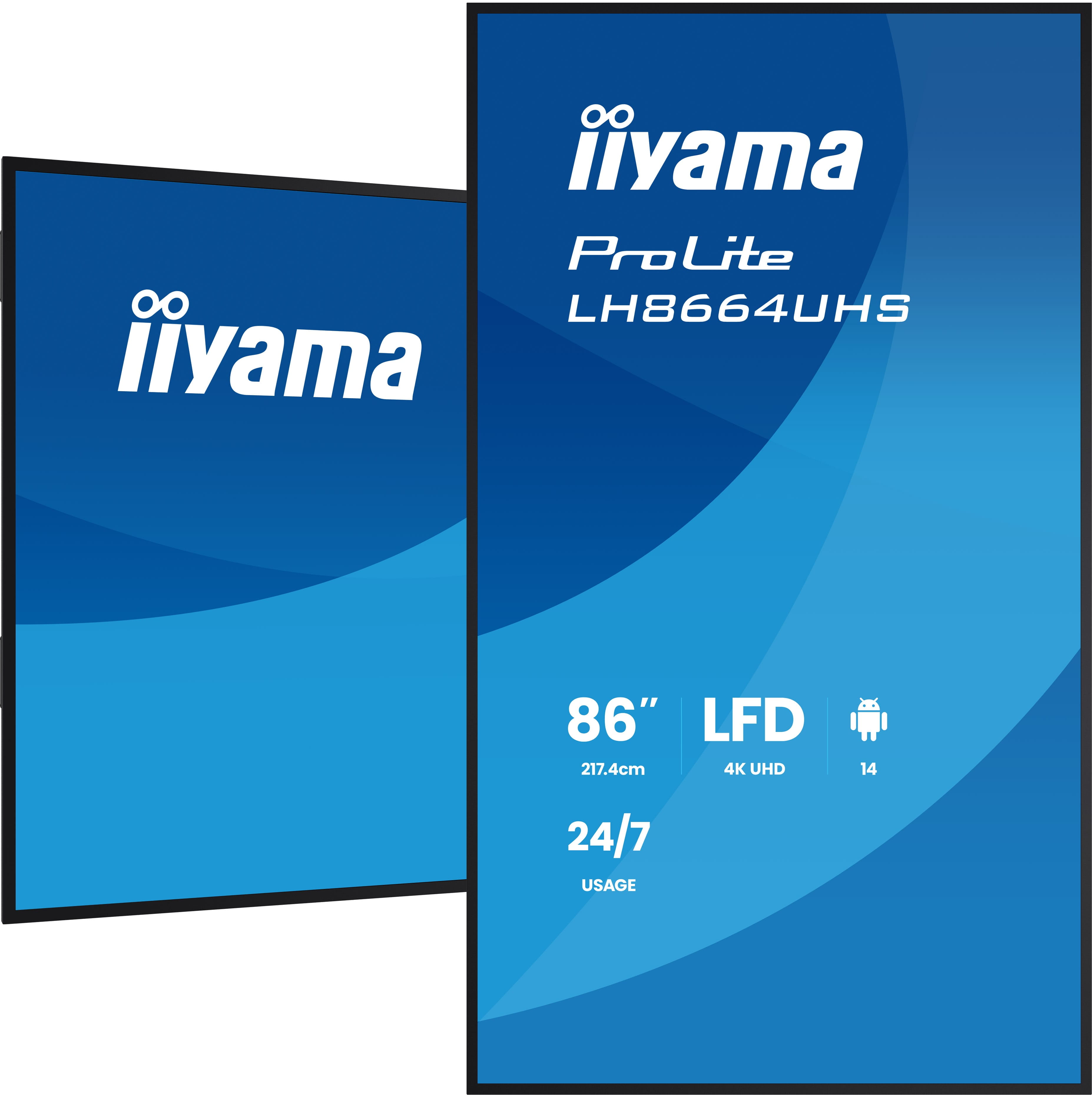 Iiyama ProLite LH8664UHS-B3AG - 218 cm (86") Diagonalklasse (217.4 cm (85.6")