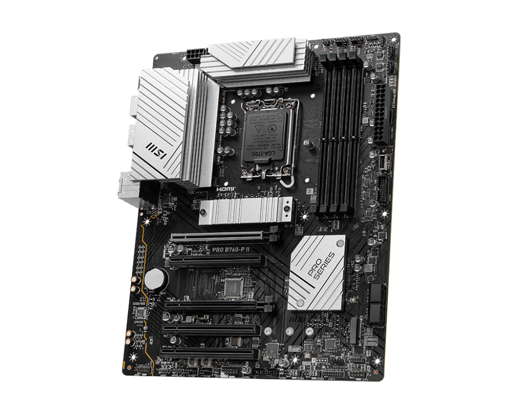 MSI PRO B760-P II - Motherboard - ATX - LGA1700-Sockel - B760 Chipsatz - USB 3.2 Gen 1, USB-C 3.2 Gen2 - 2.5 Gigabit LAN - Onboard-Grafik (CPU erforderlich)