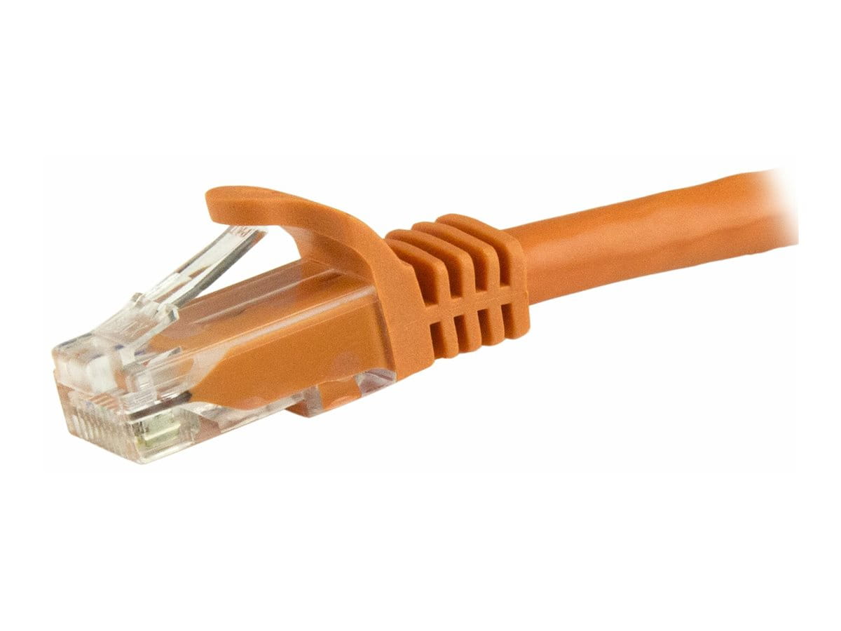 StarTech.com 2m CAT6 Ethernet Cable, 10 Gigabit Snagless RJ45 650MHz 100W PoE Patch Cord, CAT 6 10GbE UTP Network Cable w/Strain Relief, Orange, Wiring is UL Certified/TIA - Category 6 - 24AWG (N6PATC2MOR)