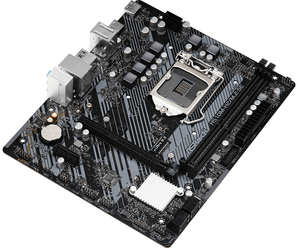 ASRock H510M-H2/M.2 SE - Motherboard - micro ATX - LGA1200-Sockel - H510 Chipsatz - USB 3.2 Gen 1 - Gigabit LAN - Onboard-Grafik (CPU erforderlich)