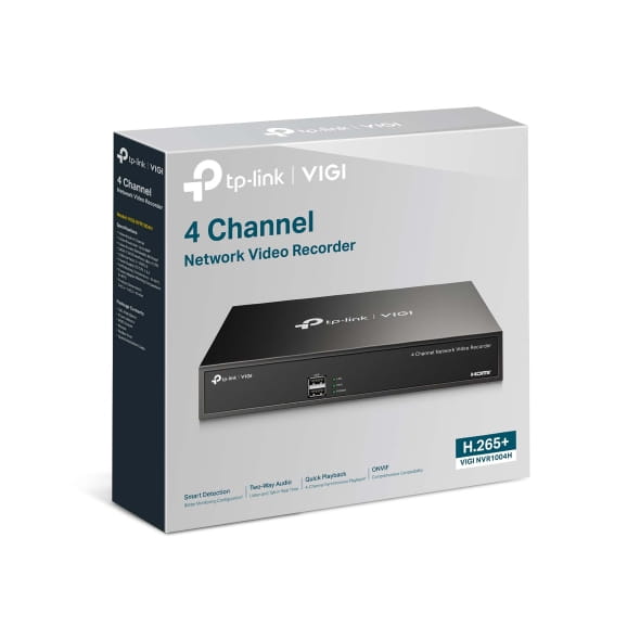 TP-LINK VIGI NVR1004H V1 - NVR - 4 Kanäle - netzwerkfähig