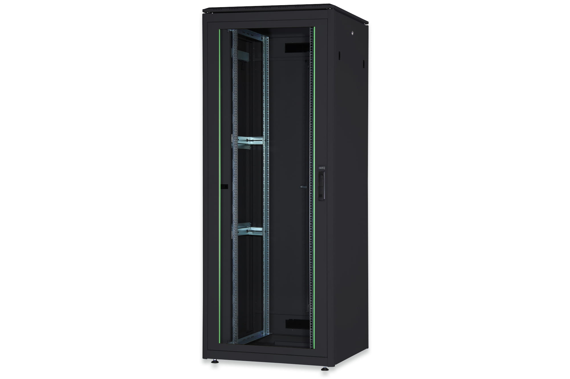DIGITUS Unique DN-19 36U-8/8-B-1 - Schrank Netzwerkschrank - Schwarz, RAL 9005 - 36U - 48.3 cm (19")