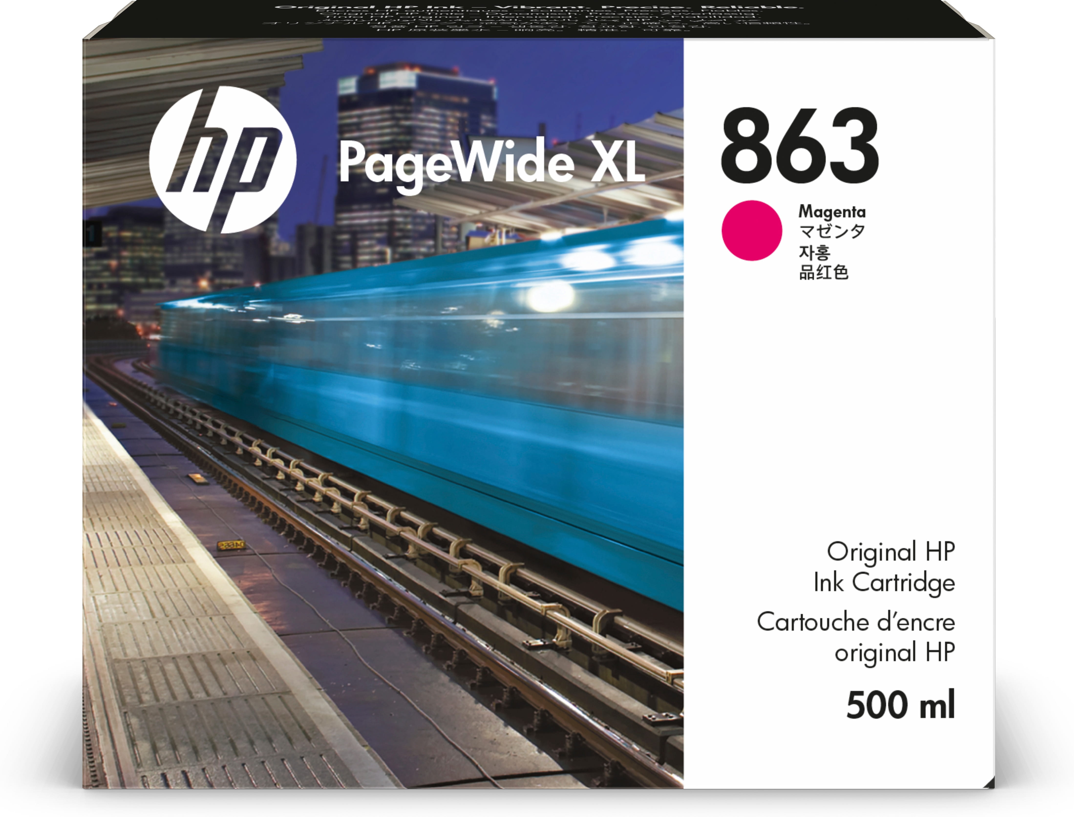 HP 863 - 500 ml - Magenta - original - PageWide