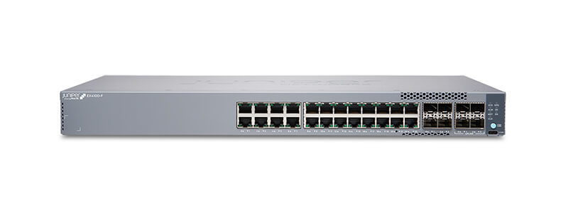 Juniper EX Series EX4100-F-24T - Switch - L3 - managed - 24 x 10/100/1000Base-T + 4 x 10 Gigabit (Uplink)