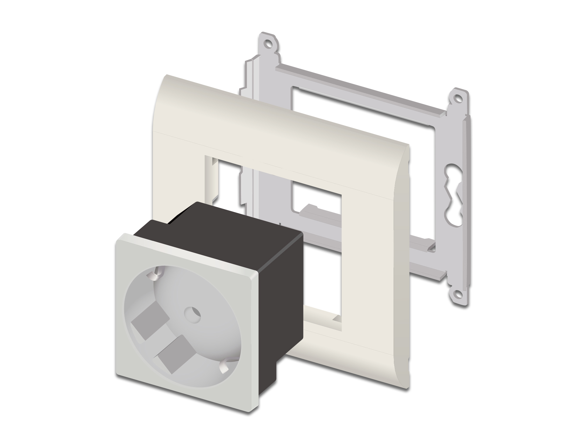 Delock Easy 45 - Steckdose - 2P - Typ F - mit