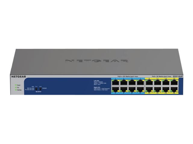 Netgear GS516UP - Switch - unmanaged - 8 x 10/100/1000 (PoE+)
