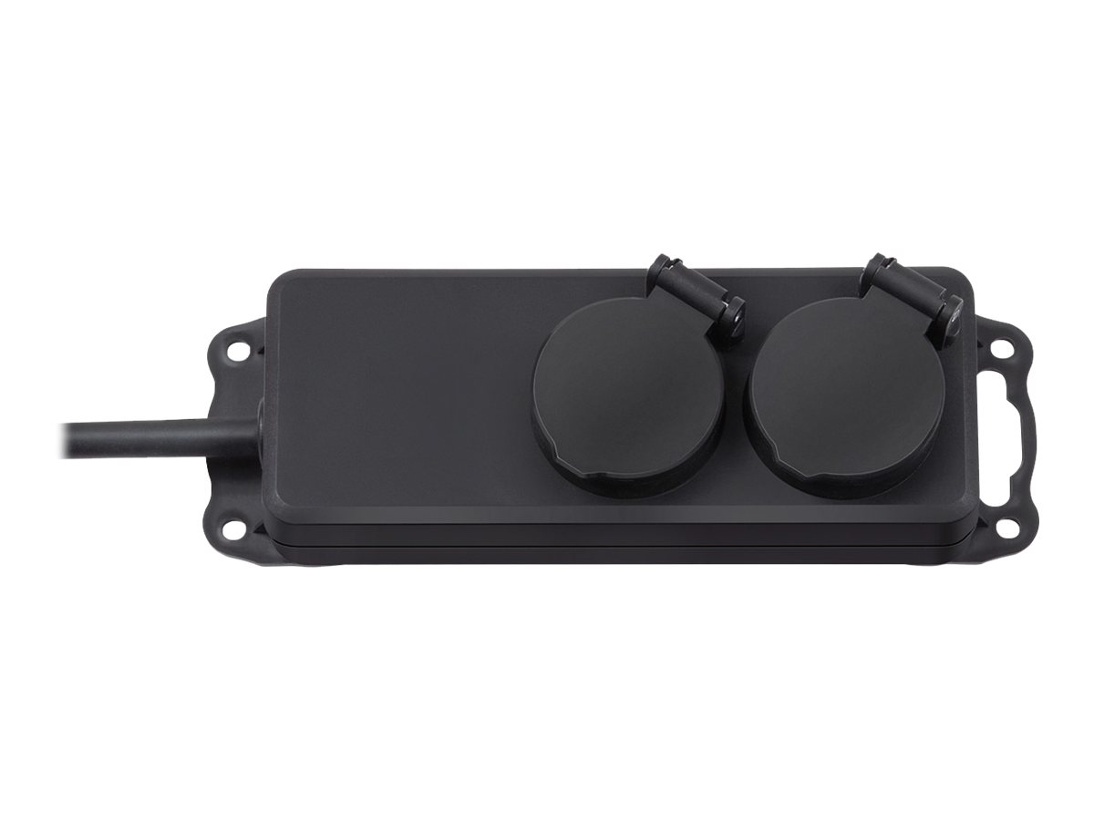 Brennenstuhl Extension socket IP44 2-way black