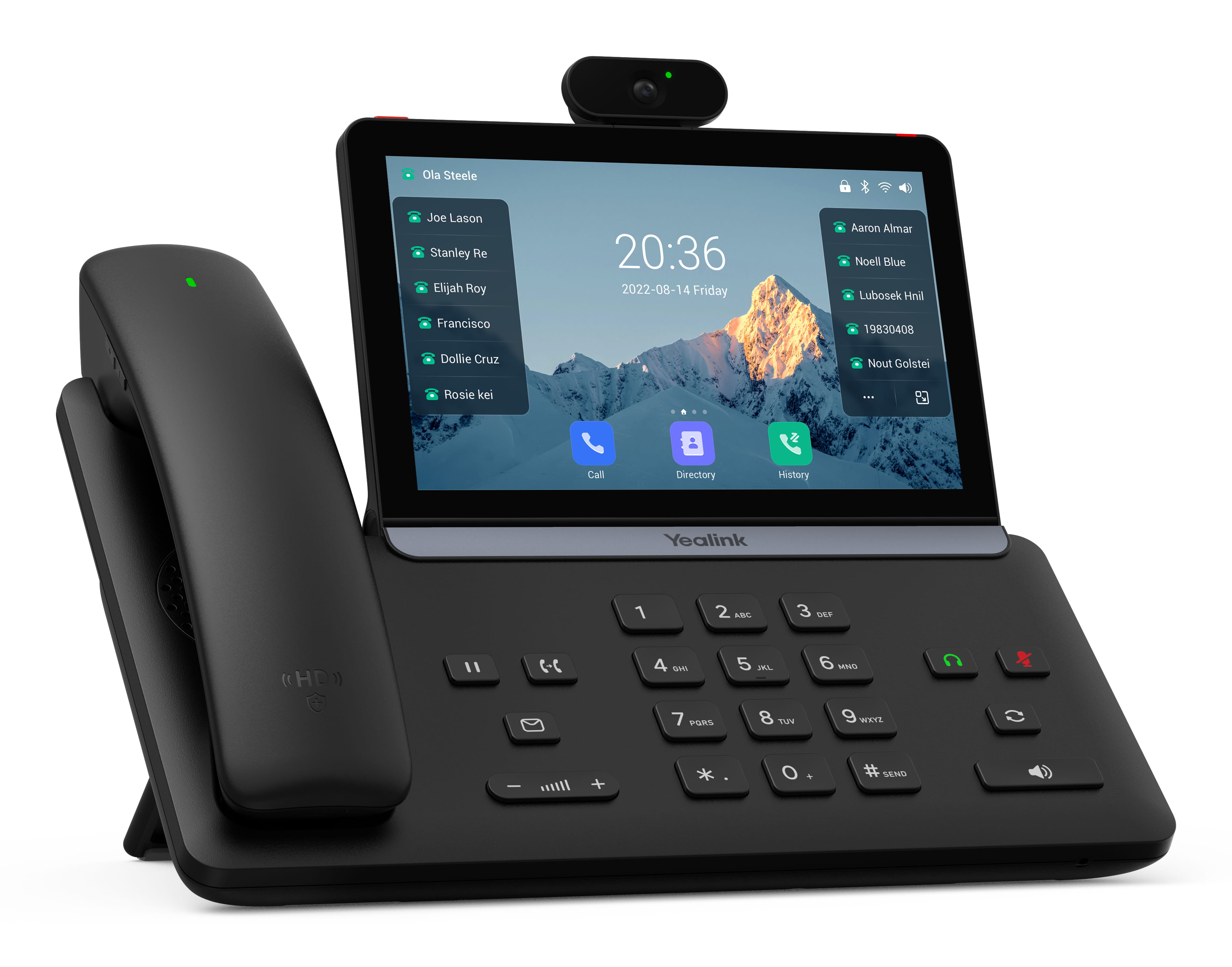 Yealink SIP-T88V Pro - VoIP-Telefon - mit Frontkamera digital (5 MP)