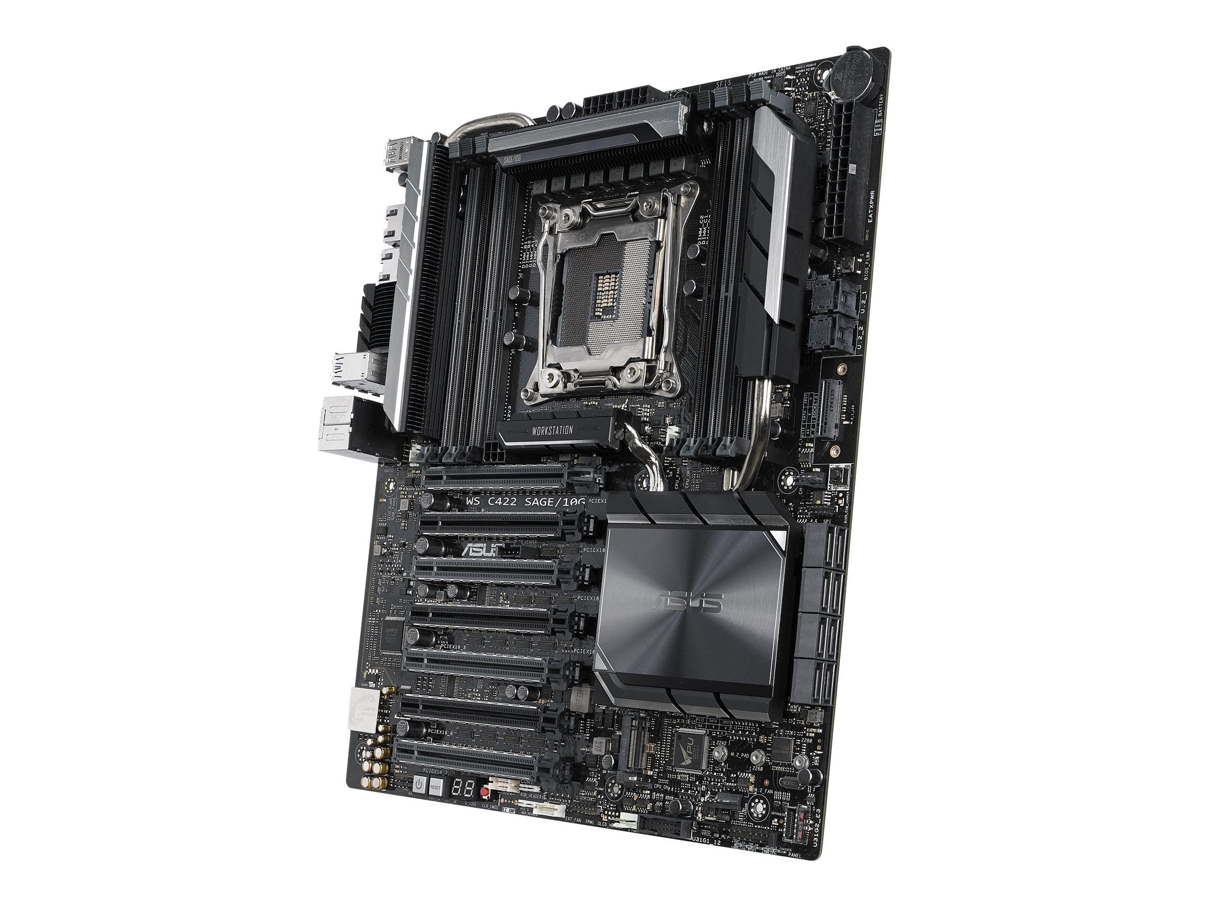 ASUS WS C422 SAGE/10G - Motherboard - SSI CEB - LGA2066 Socket - C422 Chipsatz - USB 3.1 Gen 1, USB-C Gen2, USB 3.1 Gen 2 - 2 x 10 Gigabit LAN - HD Audio (8-Kanal)