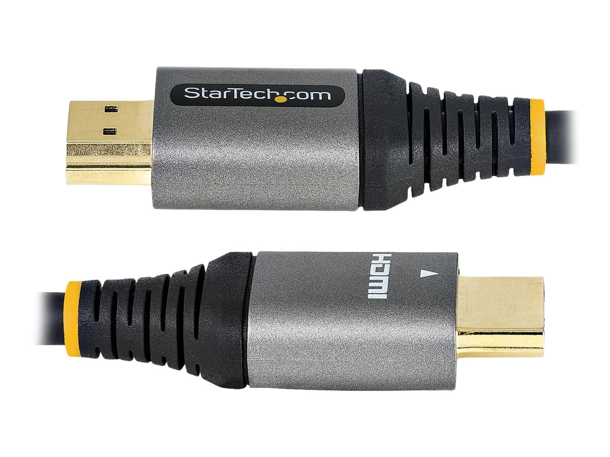 StarTech.com 4 m 8K HDMI 2.1 Kabel - 8K 60Hz/4K 120Hz HDR10+ eARC - Ultra High Speed - HDMI-Kabel mit Ethernet - HDMI männlich zu HDMI männlich - 4 m - abgeschirmt - Grau, Schwarz - passiv, 4K120Hz Unterstützung, 8K60Hz (7680 x 4320)