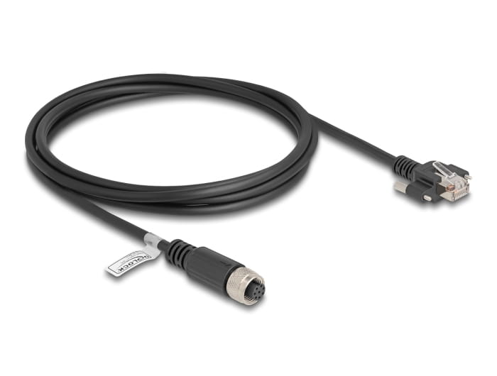 Delock Netzwerkkabel - 8-polig M12-A (W) zu RJ-45 (M)