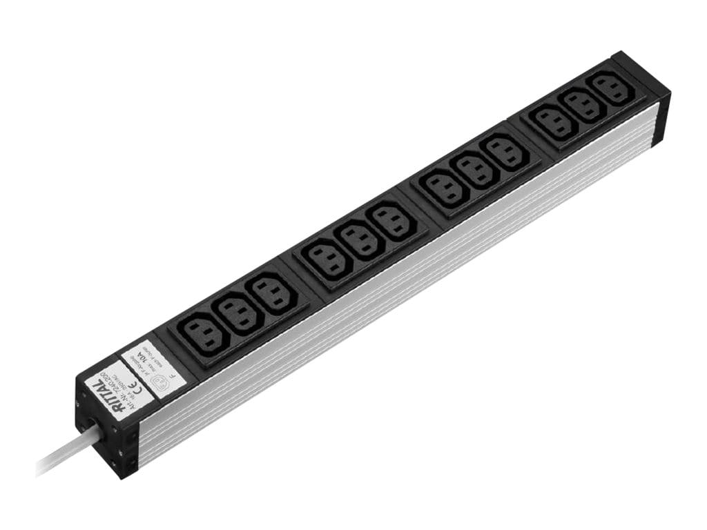 Rittal Steckdosenleiste (Rack - einbaufähig) - Eingabe, Eingang Stromversorgung - Ausgangsanschlüsse: 12 (power IEC 60320 C13)