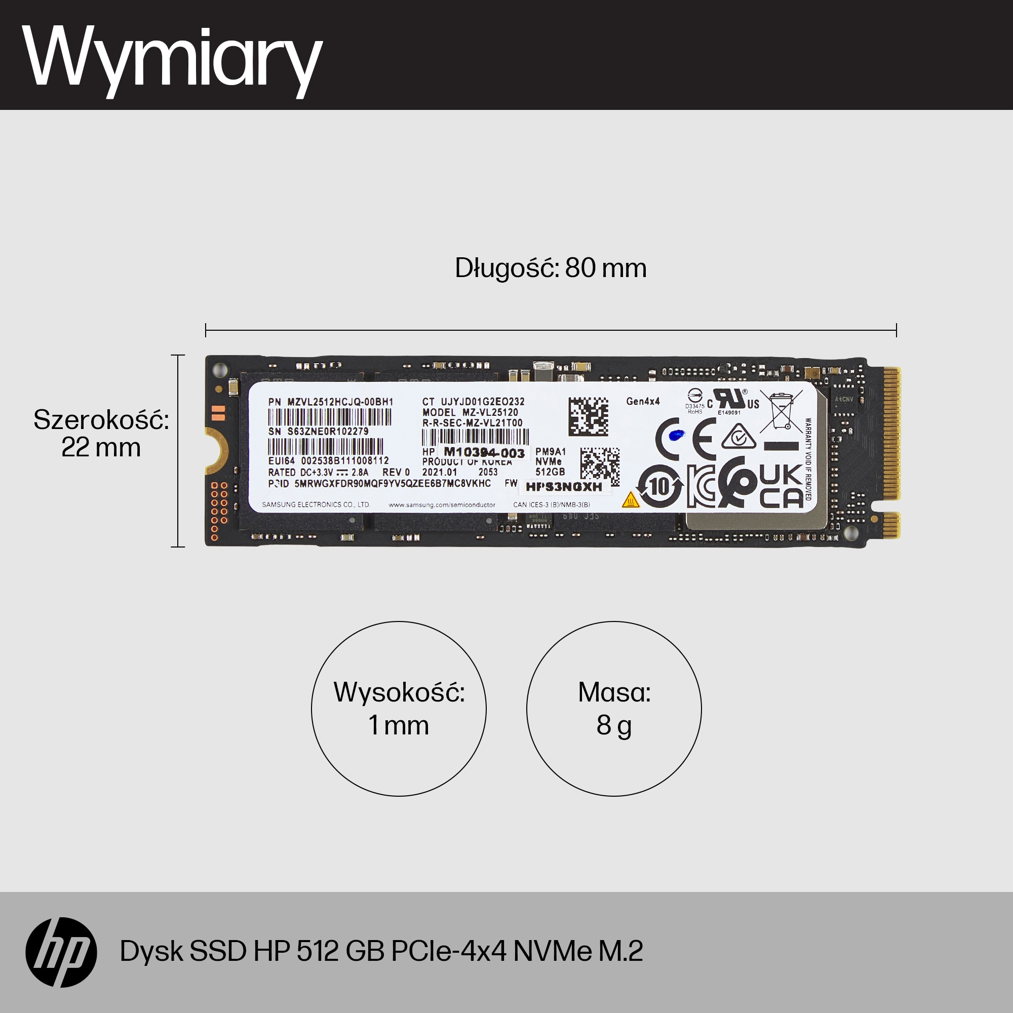 HP  SSD - 512 GB - intern - M.2 - PCIe 4.0 x4 (NVMe)