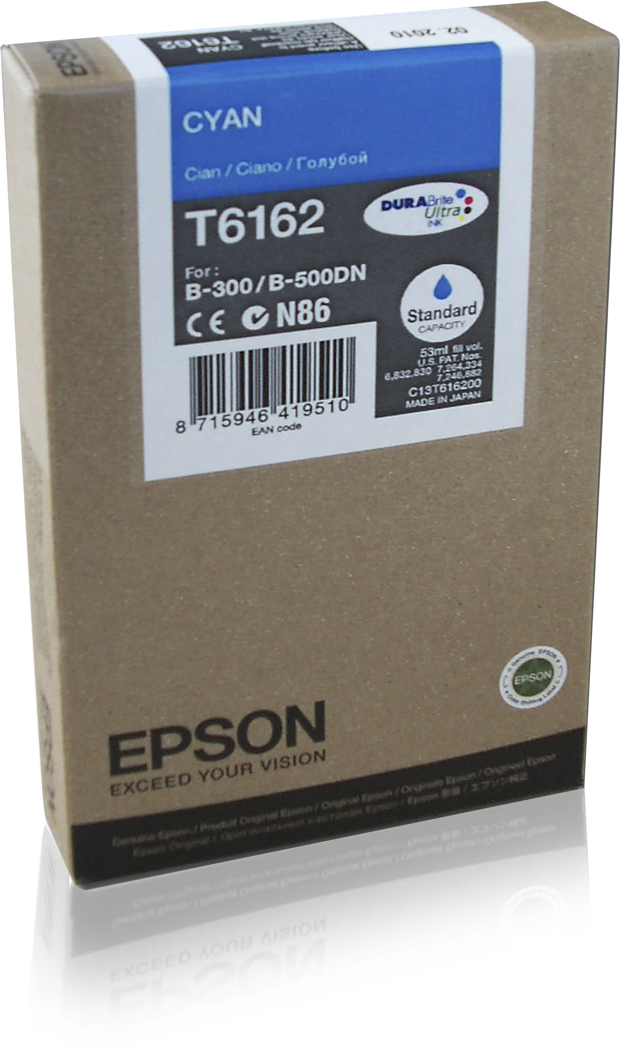 Epson T6162 - 53 ml - Cyan - original - Tintenpatrone