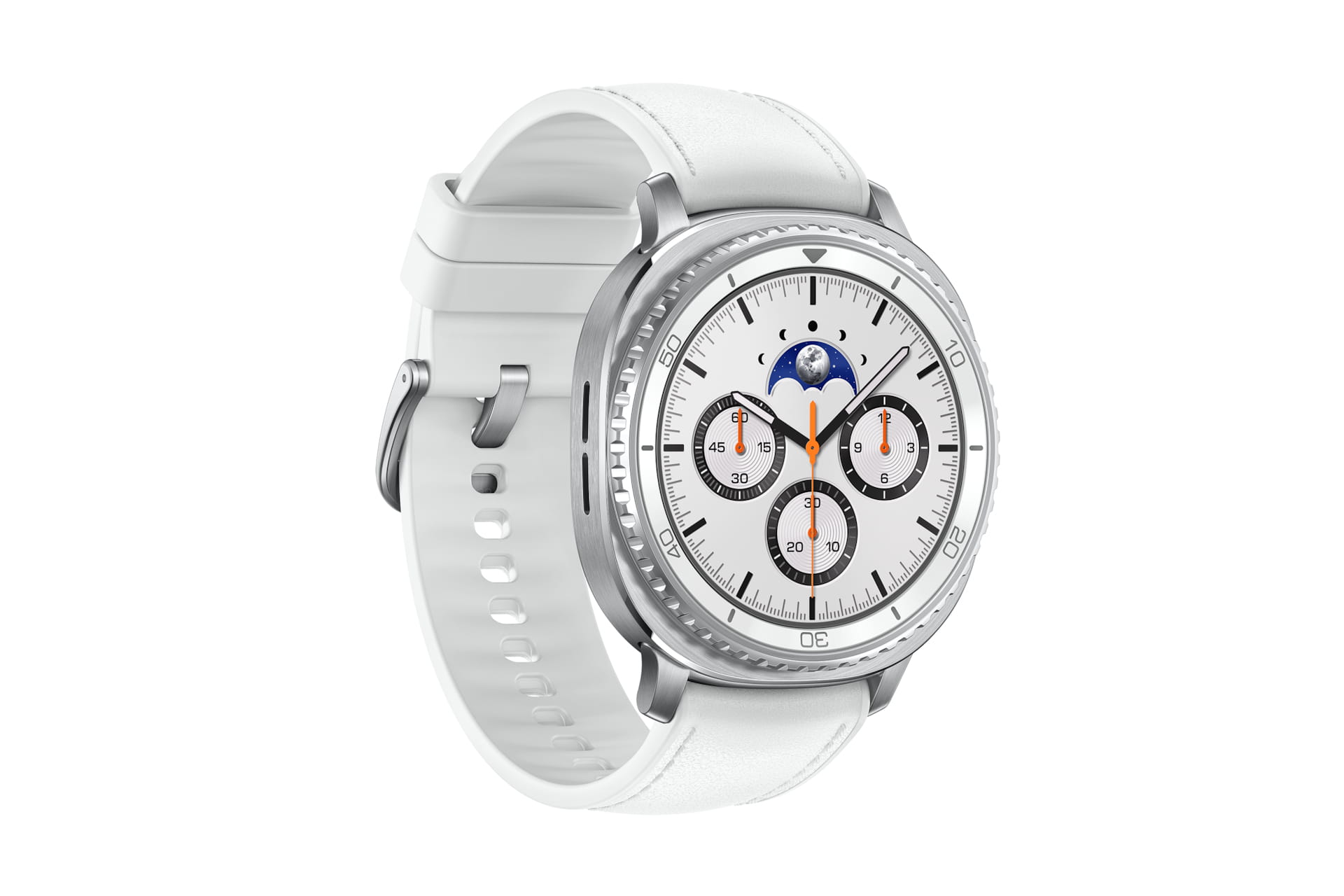 Samsung Galaxy Watch8 Classic - 46 mm - intelligente Uhr mit Hybridband - Hybrid-Eco-Leder - Bandgröße: S/M/L - Anzeige 3.4 cm (1.34")