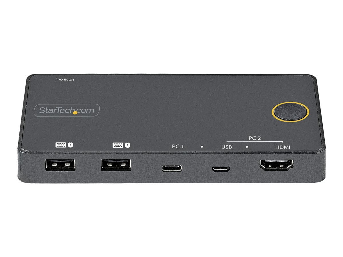 StarTech.com 2 Port Hybrid KVM Switch HDMI+USB-A