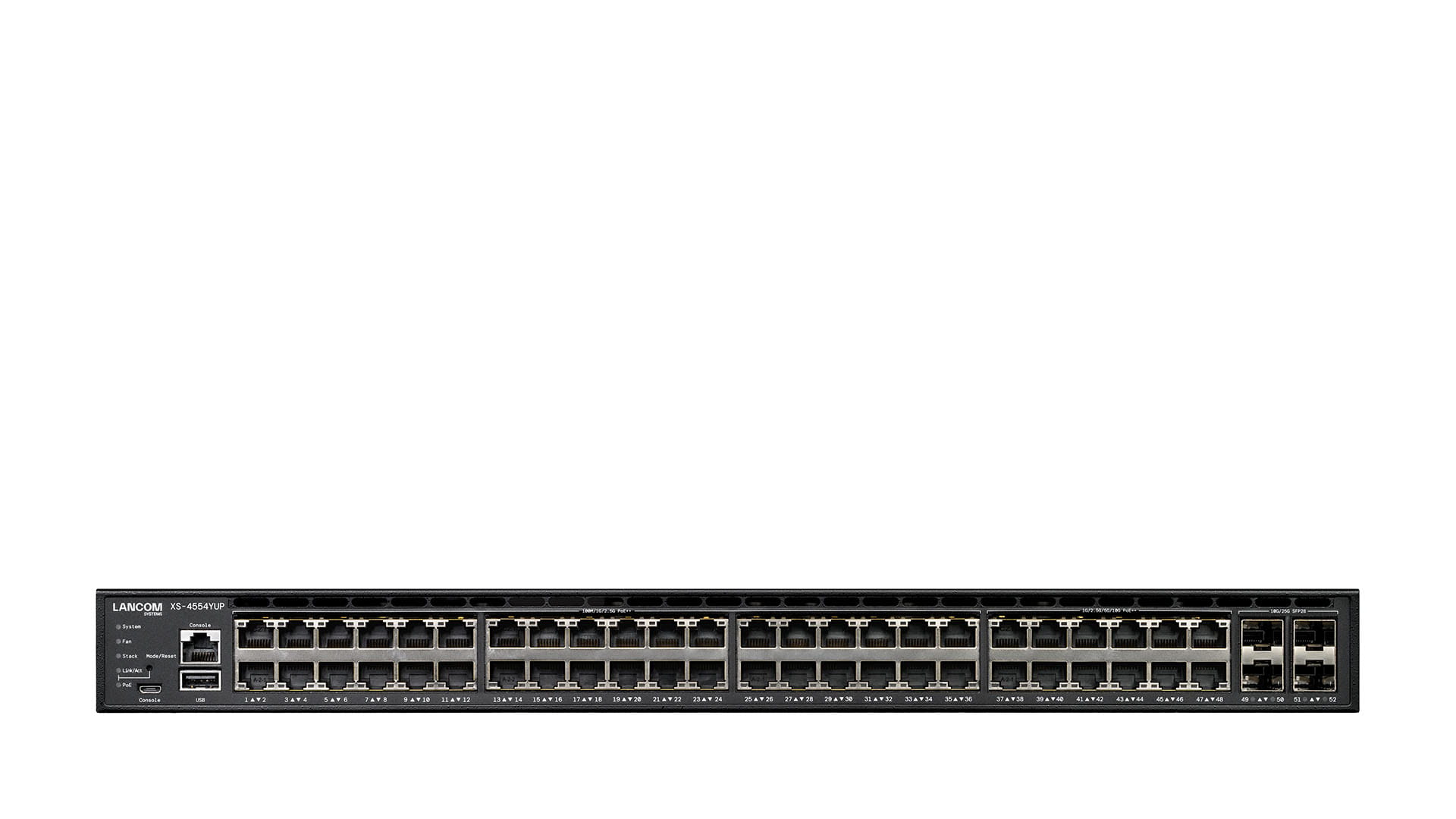 Lancom XS-4554YUP - Switch - stapelbar, Multi-Gigabit, für große anspruchsvolle Infrastrukturen - L3 - managed - 36 x 100/1000/2.5G (PoE++)