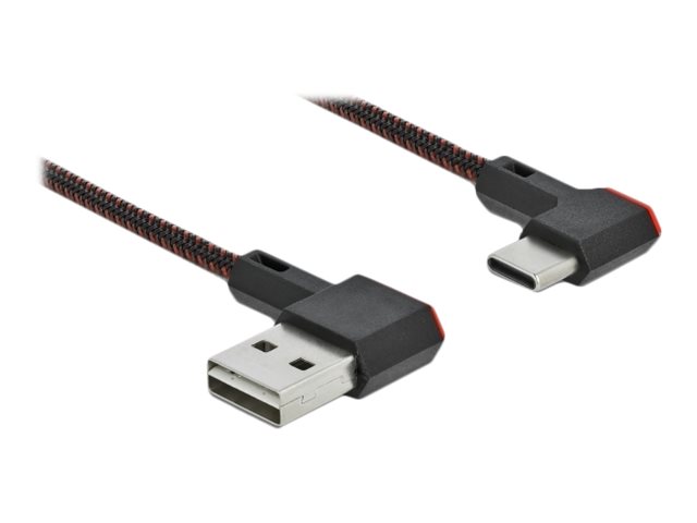 Delock Easy - USB-Kabel - USB (M) links/rechts abgewinkelt, umkehrbar zu 24 pin USB-C (M) Delock Easy - USB-Kabel - USB (M) links/rechts abgewinkelt, umkehrbar zu 24 pin USB-C (M)