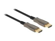 Delock HDMI-Kabel - HDMI männlich zu HDMI männlich - 20 m - Schwarz - Active Optical Cable (AOC)