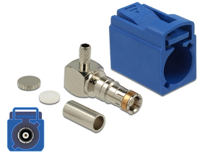 Delock FAKRA K jack 90° for crimping - Modulare Eingabe