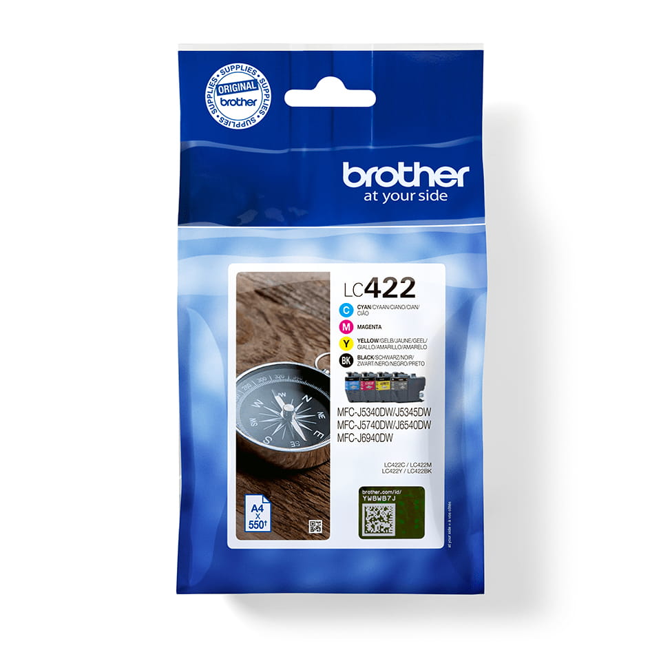 Brother LC422 Value Pack - 4er-Pack - Schwarz, Cyan, Magenta, Gelb