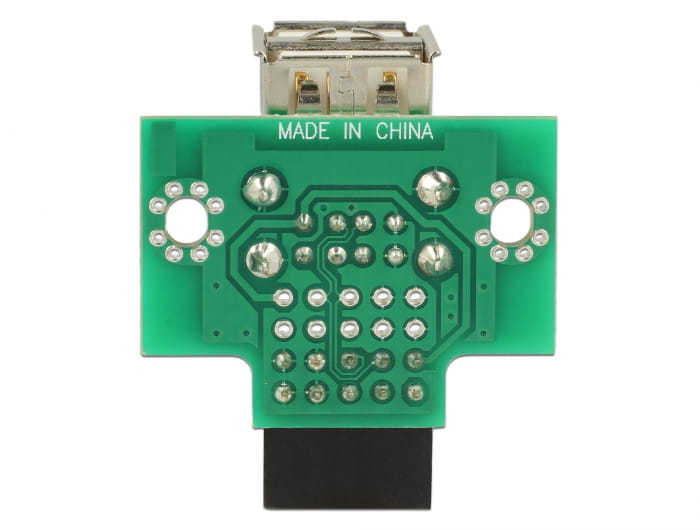 Delock USB Pin Header female > 2 x USB 2.0 Type-A female - up - USB-Adapter - 9-poliger USB-Header (W)