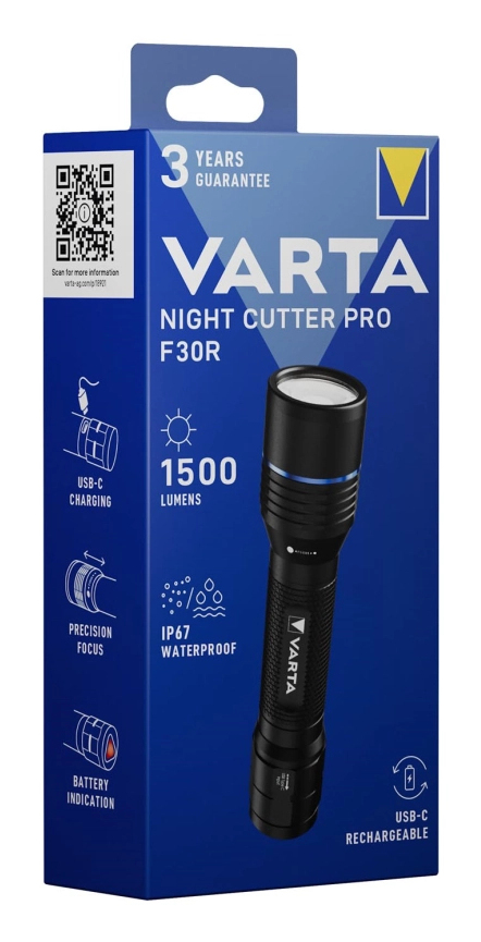 Varta Night Cutter Pro F30R - Taschenlampe - LED