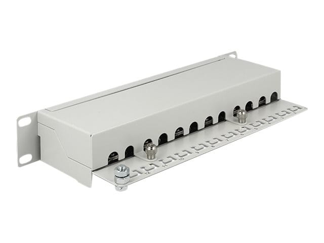 Delock Patch Panel - CAT 6 - RJ-45 X 12 - Hellgrau - 1U - 25.4 cm (10")