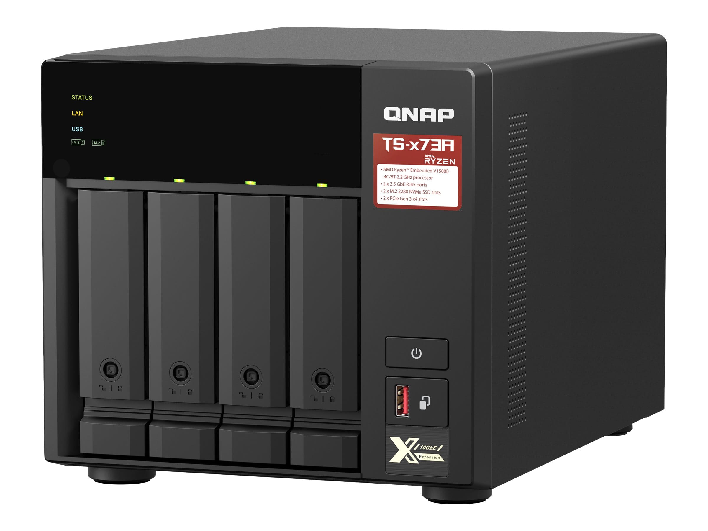 QNAP TS-473A - NAS-Server - 4 Schächte - SATA