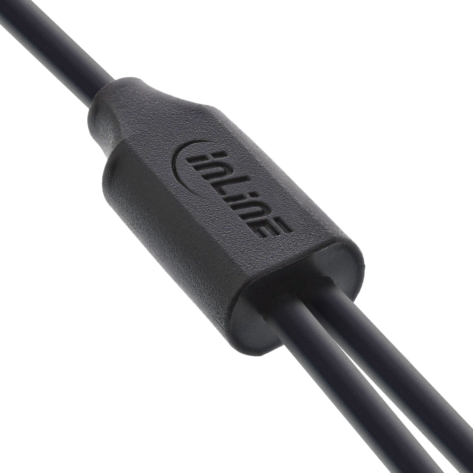 InLine USB 2in1 Y-Ladekabel - 1x USB-A Stecker an 2x USB-C Stecker - 1m
