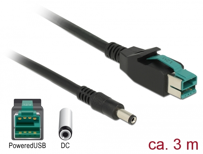 Delock Powered USB-Kabel - USB PlusPower (12 V)