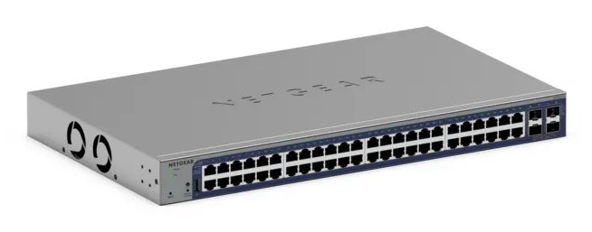Netgear Smart S3300-52X - V3 - Switch - L3 Lite - Smart - 48 x 10/100/1000 + 4 x SFP+ - Desktop, an Rack montierbar (380 W)