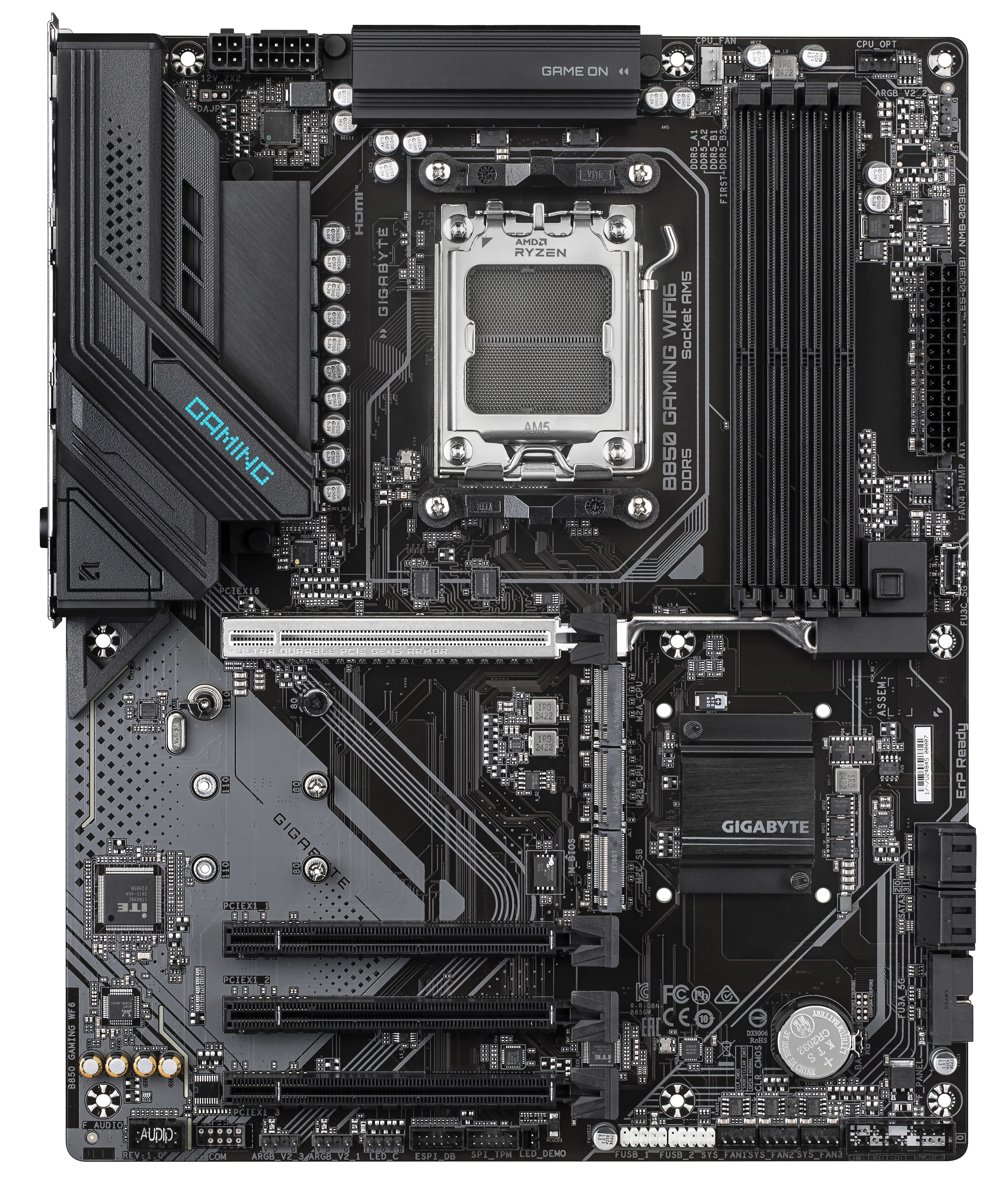 Gigabyte B850 GAMING WIFI6 - Motherboard - ATX - Socket AM5 - AMD B850 Chipsatz - USB-C 3.2 Gen 1, USB 3.2 Gen 2, USB 3.2 Gen 1 - Wi-Fi 6, Bluetooth, Gigabit LAN - Onboard-Grafik (CPU erforderlich)