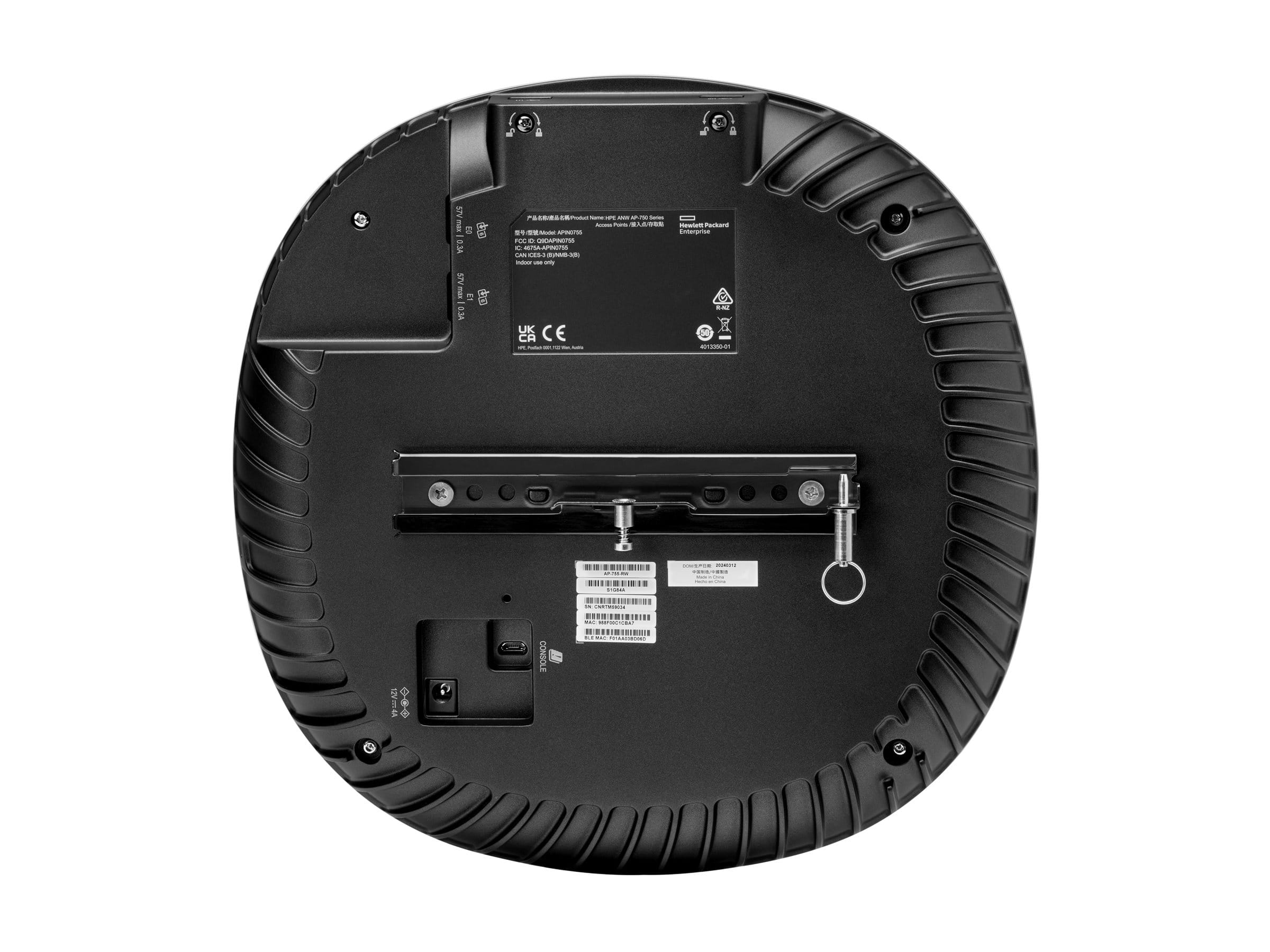 HPE Aruba Networking AP-755 (RW) - Campus - Accesspoint - Wi-Fi 7, Bluetooth 5.4 LE, ZigBee - Wi-Fi 7 - 2.4 GHz, 5 GHz, 6 GHz - BTO deckenmontierbar (Packung mit 5)