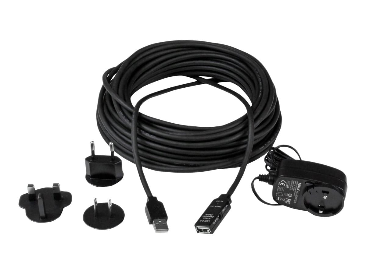 StarTech.com 10m aktives USB 2.0 Verlängerungskabel - St/Bu - USB Verlängerung / Repeater Kabel - USB-Verlängerungskabel - USB (W)