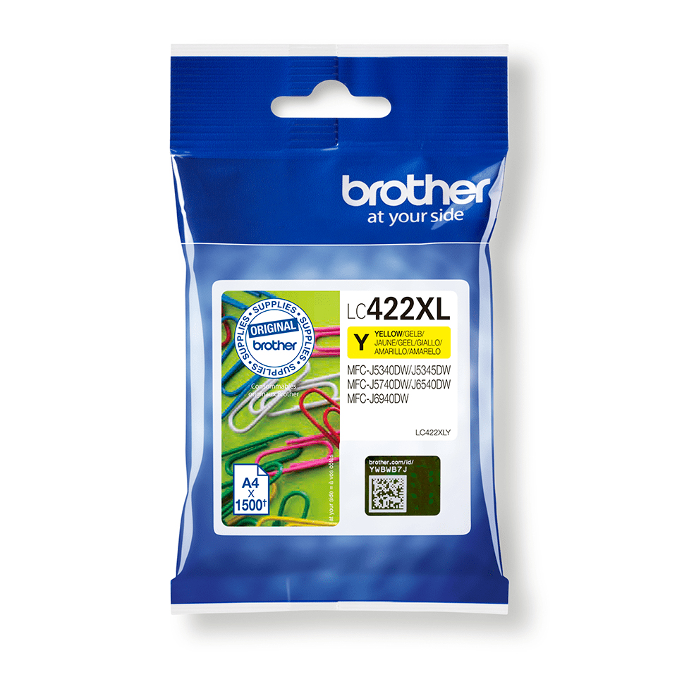 Brother LC422XLY - Hohe Ergiebigkeit - Gelb - original