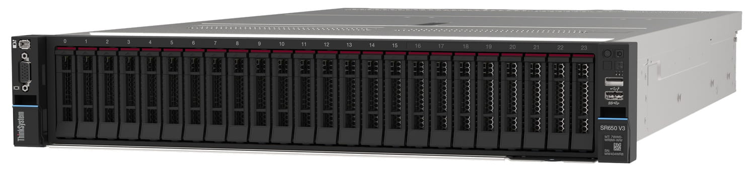 Lenovo ThinkSystem SR650 V3, 2 GHz, 4514Y, 64 GB, DDR5-SDRAM, 1100 W, Rack (2U)