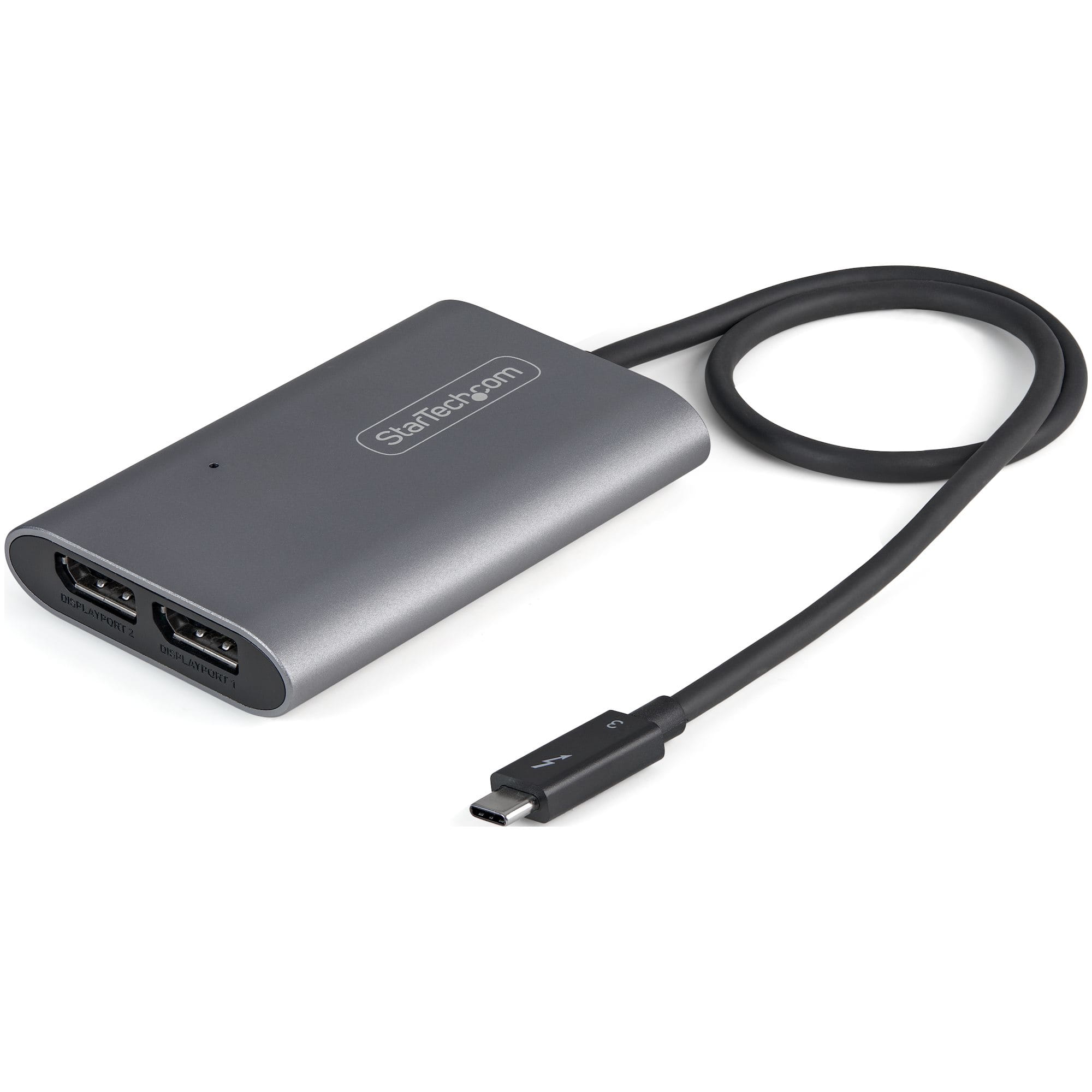 StarTech.com Thunderbolt 3 auf Dual DisplayPort Adapter DP 1.4 - Dual 4K 60Hz oder Single 8K/5K TB3 zu DP Adapter - Mac/Windows - USB / DisplayPort-Adapter - USB-C (M)