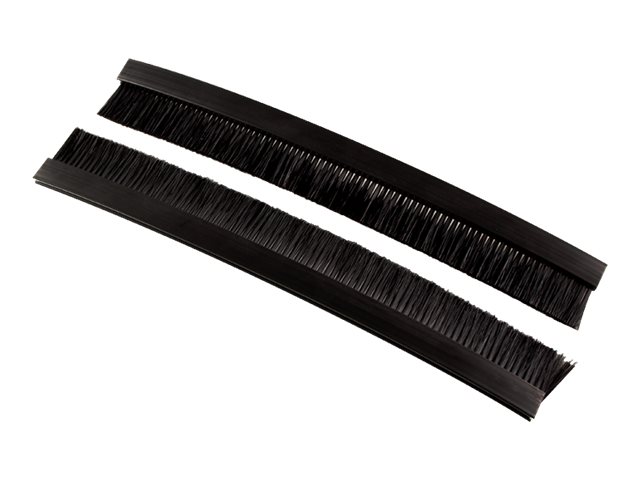 LogiLink Kabeleingangsbürste - Rack montierbar - Schwarz, RAL 9005 - 14.5 cm (Packung mit 2)