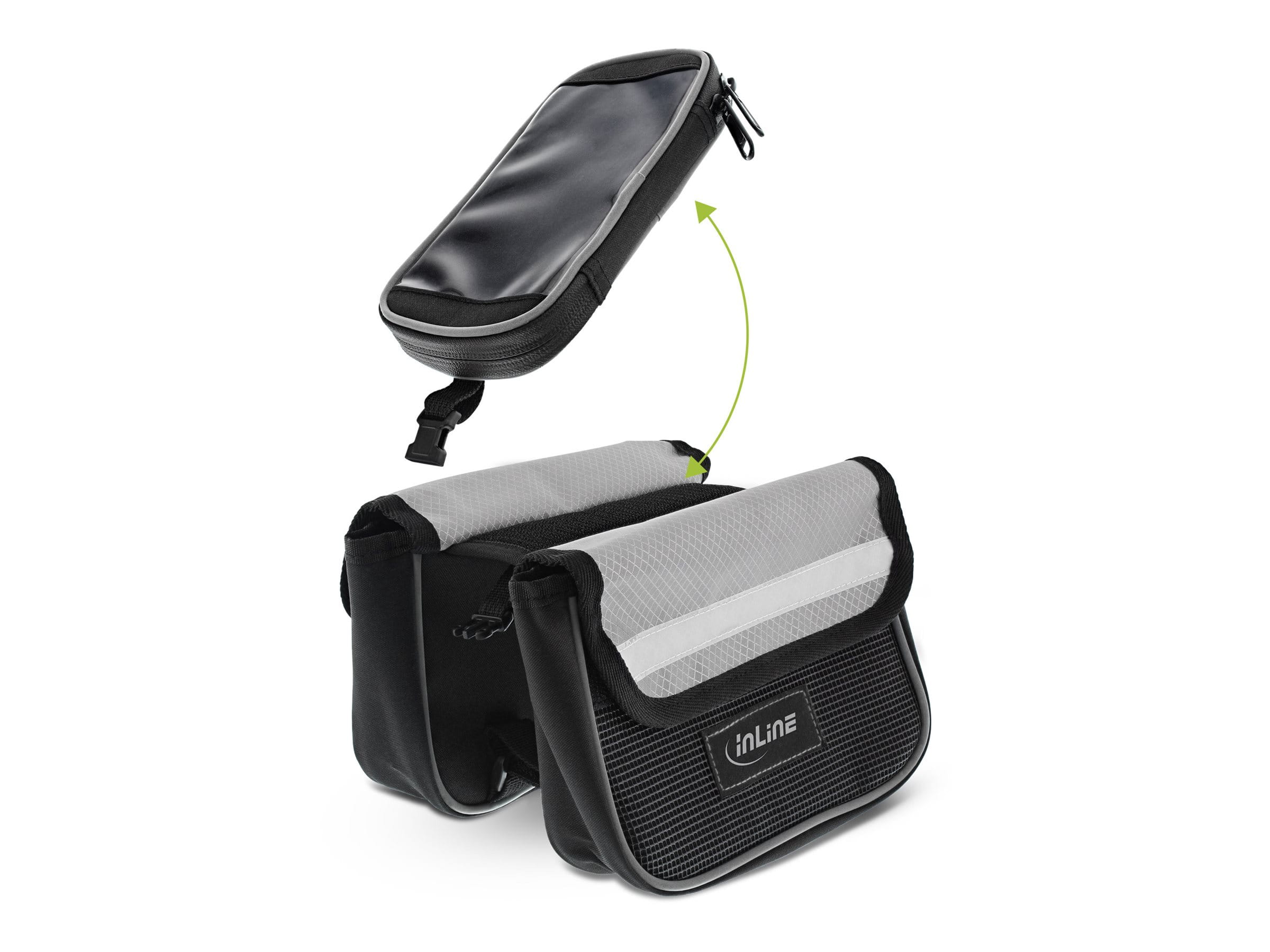 InLine Sport Fahrradtasche Multi zur Montage auf den Rahmen - schwarz