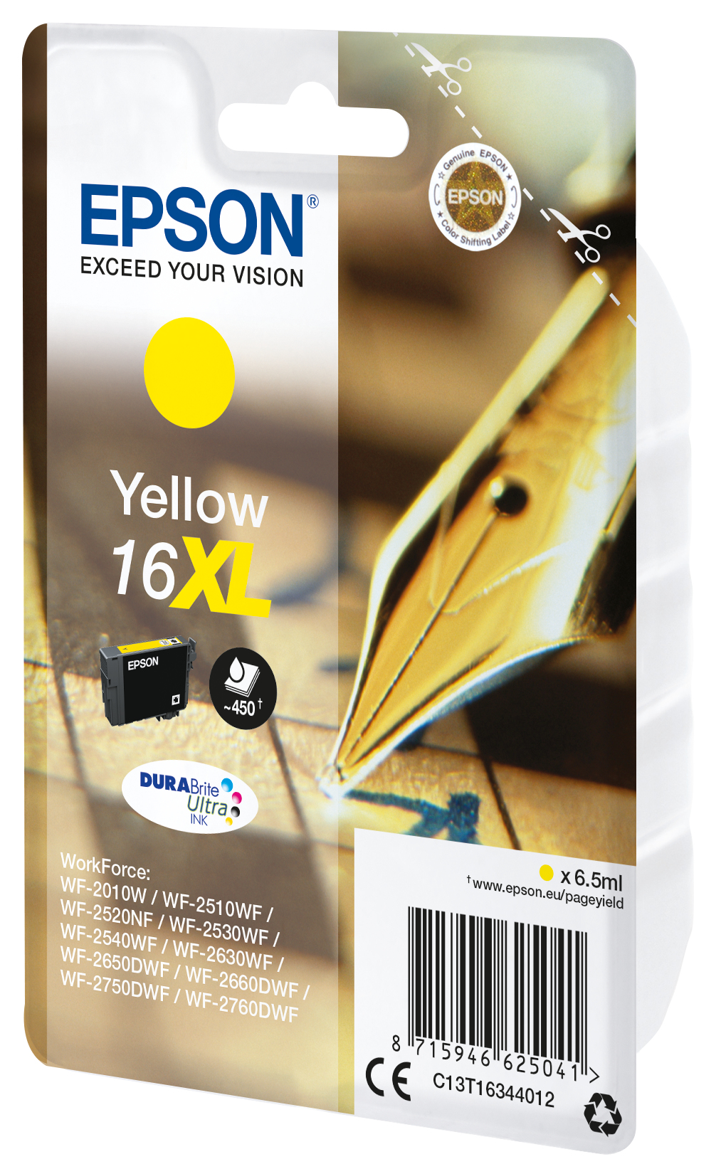 Epson 16XL - 6.5 ml - XL - Gelb - Original - Blisterverpackung