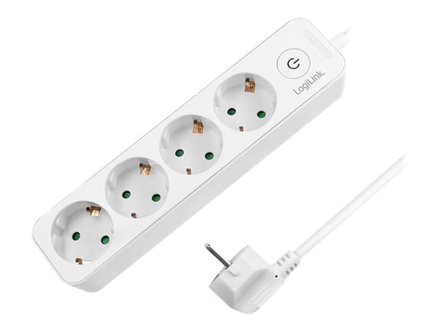 LogiLink Steckdosenleiste - Wechselstrom 250 V - 3680 Watt - Eingabe, Eingang Stromversorgung - Ausgangsanschlüsse: 4 (4 x CEE 7/3)