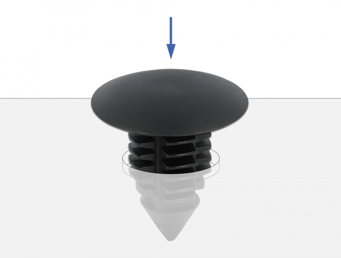 Delock Tannenbaum Clip schwarz 10 Stück, Nylon, Schwarz, Einfarbig, 15 mm, 14,5 mm, 10 Stück(e)