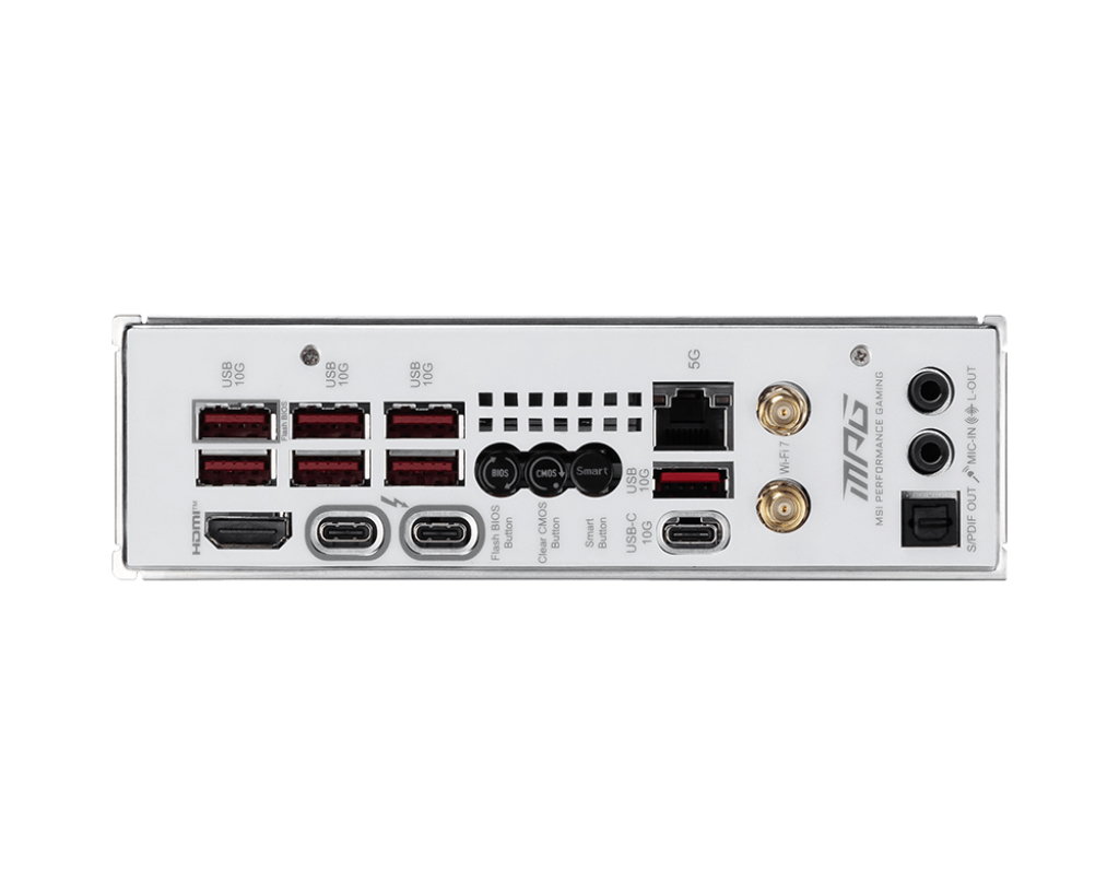 MSI MPG Z890I EDGE TI WIFI - Motherboard - Mini-ITX - LGA1851-Sockel - Z890 Chipsatz - USB4, USB 3.2 Gen 1, USB 3.2 Gen 2, USB-C 3.2 Gen 2x2, USB-C 3.2 Gen2 - 5 Gigabit Ethernet, Wi-Fi 7, Bluetooth - Onboard-Grafik (CPU erforderlich)