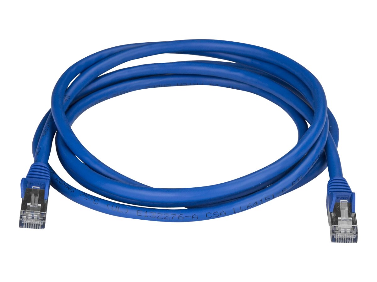StarTech.com 2m CAT6A Ethernet Cable, 10 Gigabit Shielded Snagless RJ45 100W PoE Patch Cord, CAT 6A 10GbE STP Network Cable w/Strain Relief, Blue, UL Certified Wiring/TIA - Category 6A - 26AWG (6ASPAT2MBL)