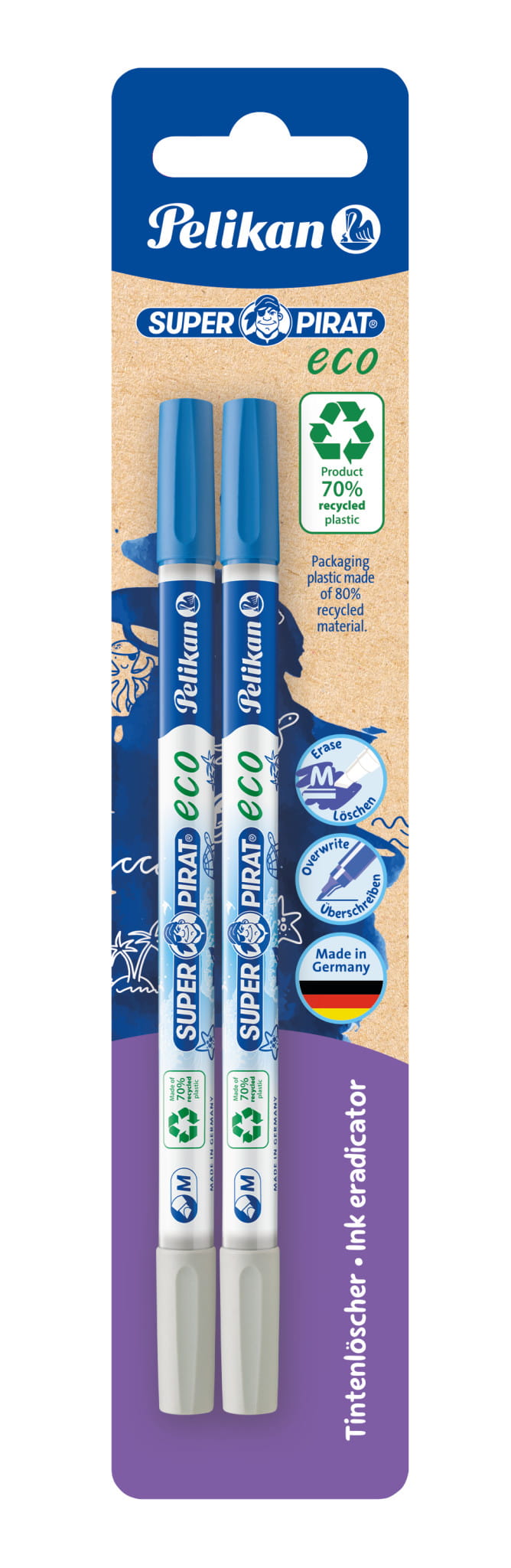 Pelikan 822251, Kunststoff, Mehrfarbig, Sichtverpackung, 2 Stück(e)