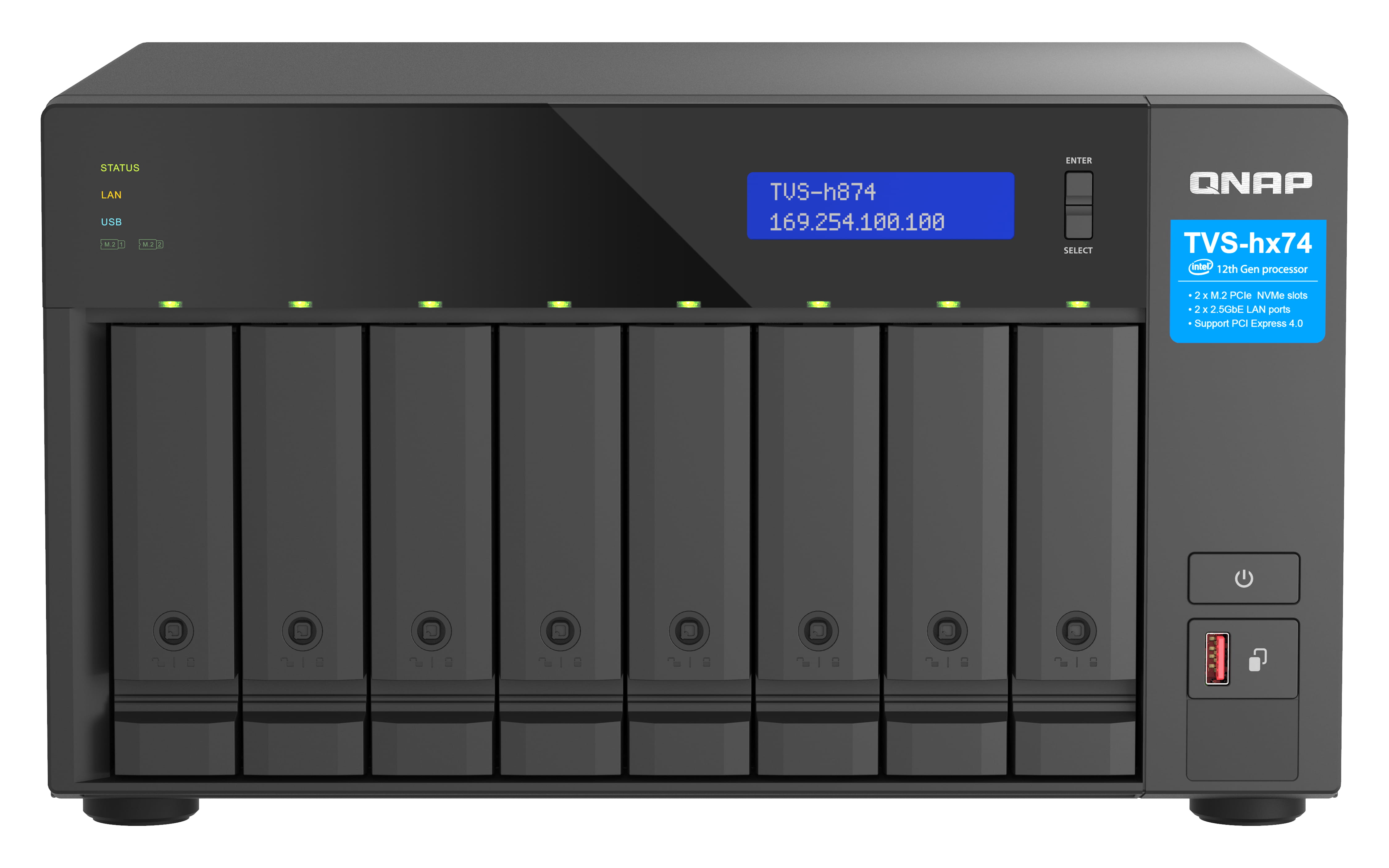 QNAP TVS-h874T - NAS-Server - 8 Schächte - SATA
