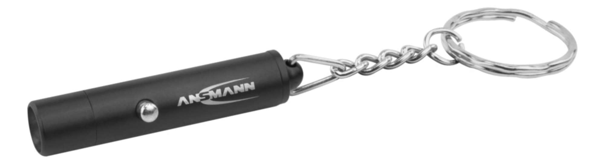Ansmann 1600-0272, Schlüsselanhänger-Blinklicht, Schwarz, Aluminium, Tasten, LED, 1 Lampen