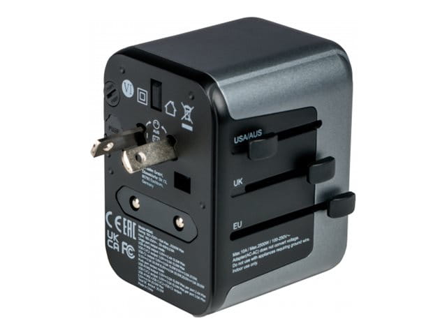 Verbatim 49545, Universal, Universal, Typ A, Typ B, Typ C (Euro-Stecker), Typ E (FR), Typ F, Typ G (VK), Typ I (AU), Typ J (CH), Typ L..., Typ A, Typ B, Typ C, Typ D (VK), Typ E (FR), Typ F, Typ G (VK), Typ H (IL), Typ I (AU), Typ J..., 100 - 250 V, 50 -